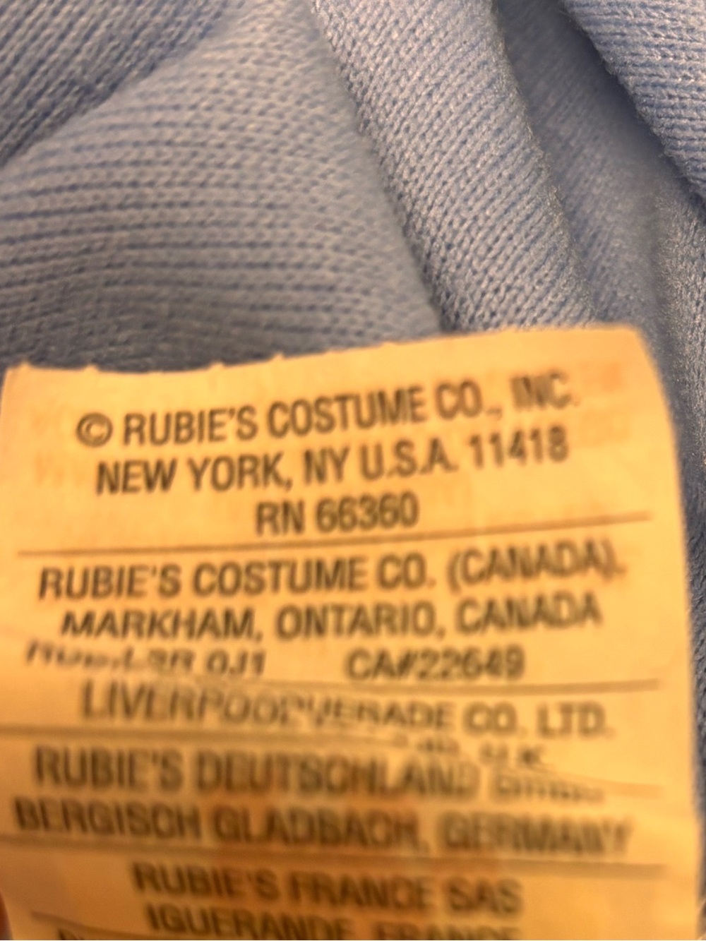 Rubie’s The Flintstones Betty Rubble Cosplay Halter Costume Dress Blue XS - Picture 5 of 9